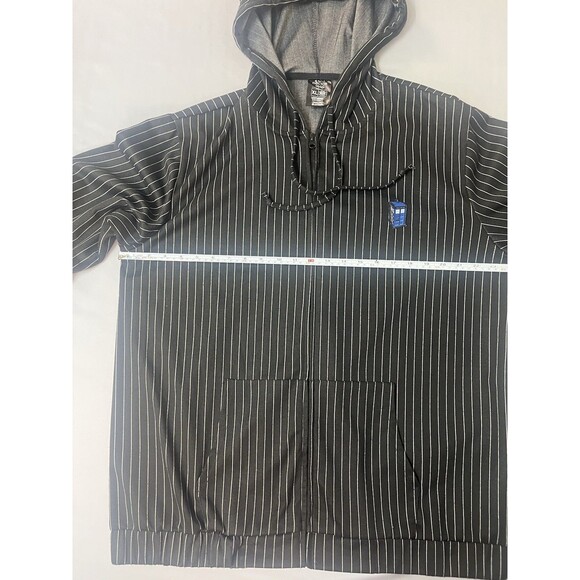 Doctor Who Lootwear Exclusive 10th Doctor Pinstripe Full Zip Hoodie Jacket XL - Picture 9 of 12